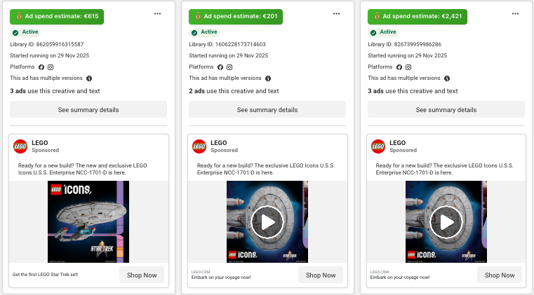 Meta Ad Library with AdSpend data